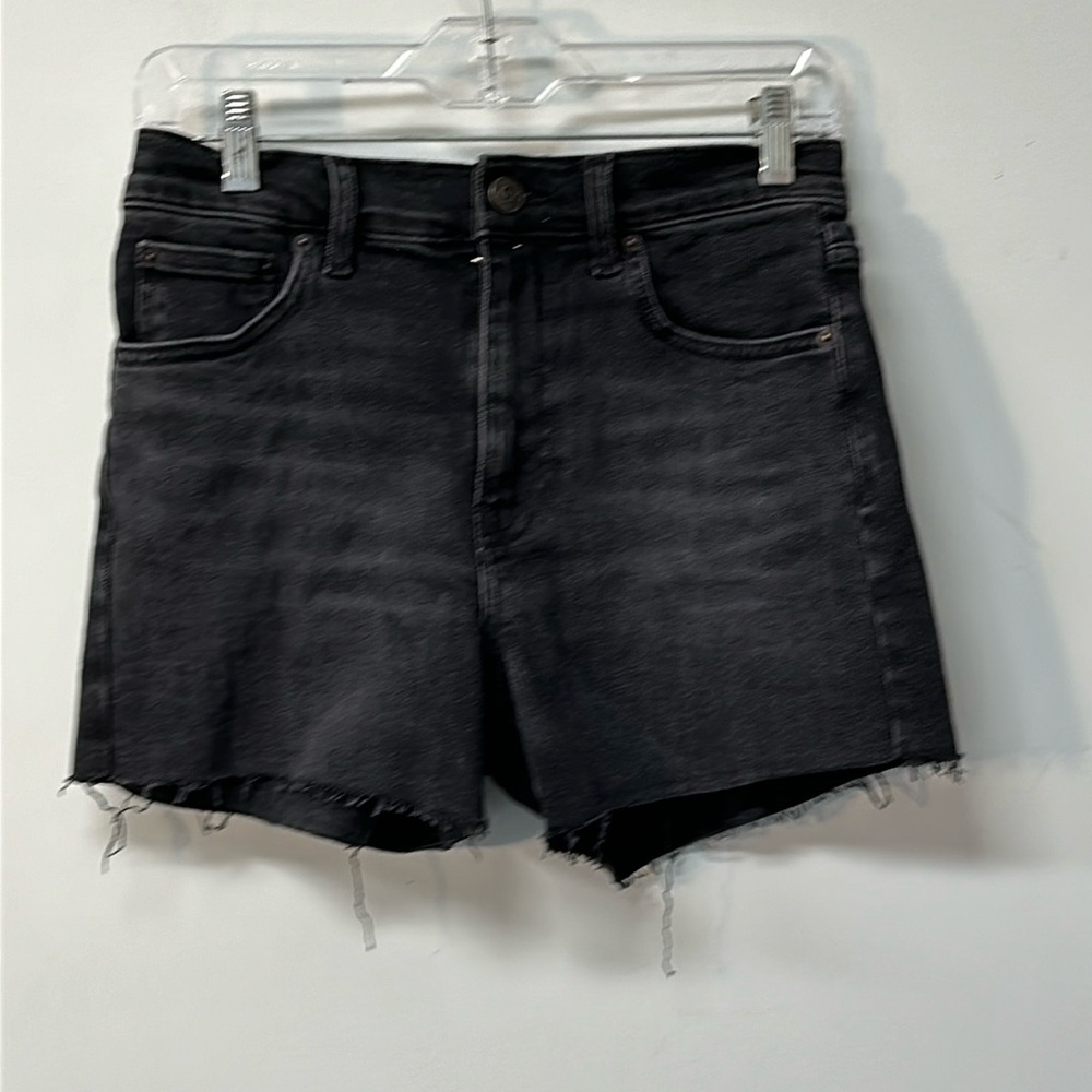 BDG Urban Outfitters Girlfriend High Waist  Denim NWOT Black Fringe hem size W27